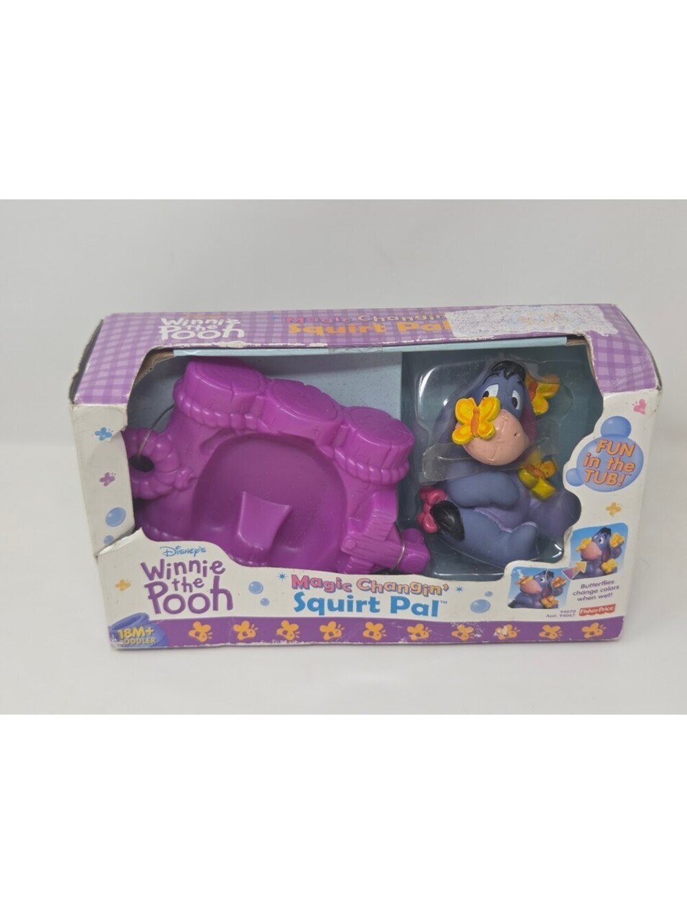 Winnie the Pooh Eeyore Water Squirting Bathtub Pal 18+ Months 2000 Mattel